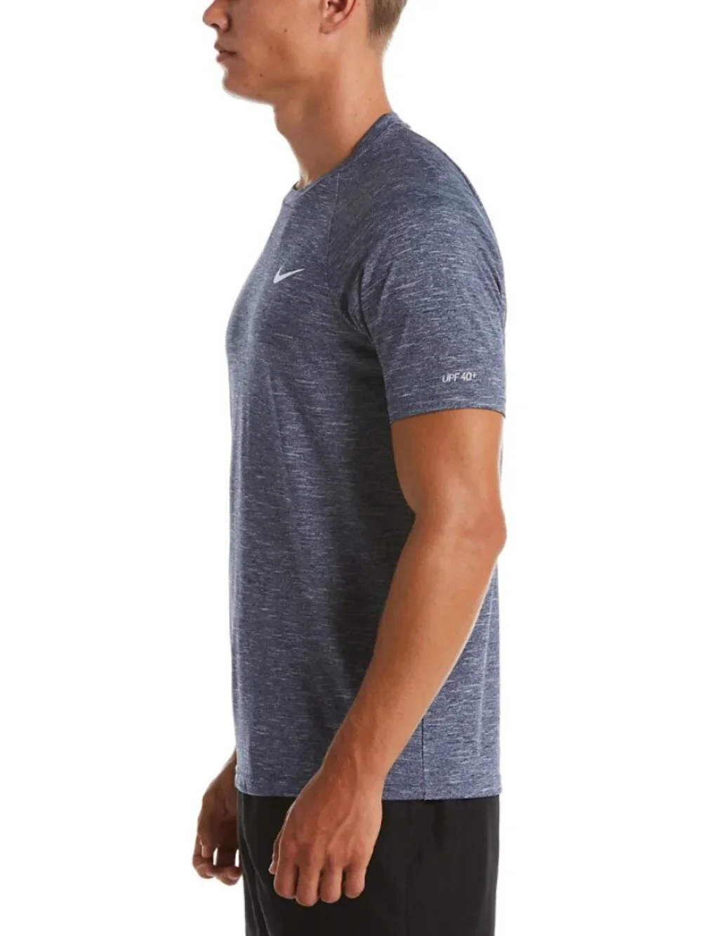 Nike Heather Hydroguard T-shirt Men's Size L Blue Short Sleeve Crew Neck UPF 40+